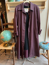 Load image into Gallery viewer, Vintage FOG Burgundy Trench Coat