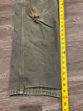Load image into Gallery viewer, Green Flannel Lined Carhartt Dungarees