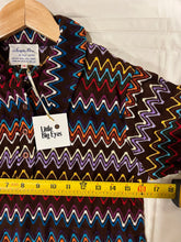 Load image into Gallery viewer, 70s Groovy Knit Multi Zig Zag Top