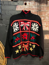 Load image into Gallery viewer, Vintage Black Christmas Sweater
