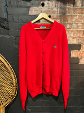 Load image into Gallery viewer, 1970&#39;s Izod/Lacoste Red Cardigan