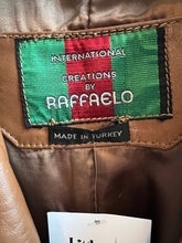 Load image into Gallery viewer, Vintage 70s Belted Raffaelo Leather Jacket - Camel/Brown