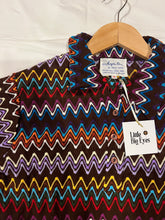 Load image into Gallery viewer, 70s Groovy Knit Multi Zig Zag Top