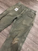 Load image into Gallery viewer, Green Flannel Lined Carhartt Dungarees