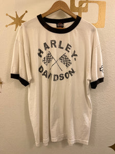 White Ringer Harley Davidson Tee, West Baden, IN