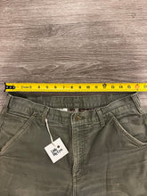 Load image into Gallery viewer, Green Flannel Lined Carhartt Dungarees