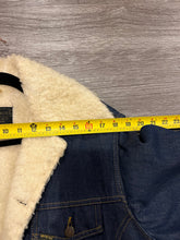 Load image into Gallery viewer, 70s Sears Roebucks Vintage Denim Sherpa Lined Coat — 44R
