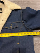 Load image into Gallery viewer, 70s Sears Roebucks Vintage Denim Sherpa Lined Coat — 44R