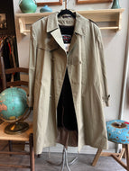Vintage Beige Trench Raincoat