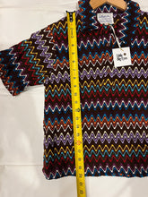 Load image into Gallery viewer, 70s Groovy Knit Multi Zig Zag Top