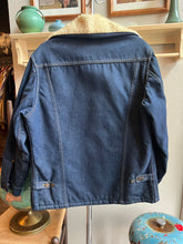 Load image into Gallery viewer, 70s Sears Roebucks Vintage Denim Sherpa Lined Coat — 44R
