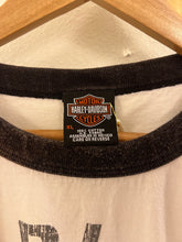 Load image into Gallery viewer, White Ringer Harley Davidson Tee, West Baden, IN