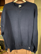 Vintage Russel Athletic Crewneck - Navy Blue, Sz L
