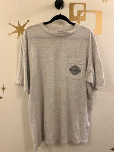 Grey Harley Davidson Pocket Tee