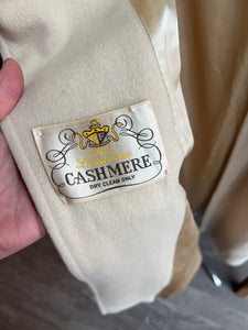 Vintage Cream 100% Cashmere Coat