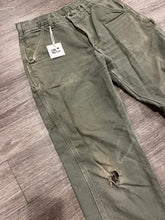 Load image into Gallery viewer, Green Flannel Lined Carhartt Dungarees