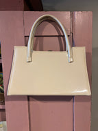 Patent Leather Purse - Beige