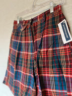 Vintage Plaid High Waist Shorts