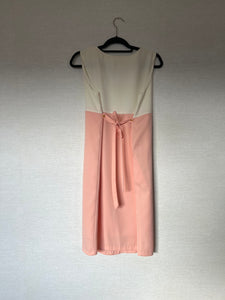 Vintage White/Pink Belted Dress