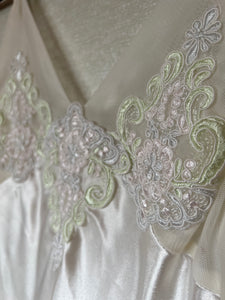 Vintage White Lace Nightgown Slip Dress