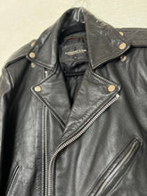 Load image into Gallery viewer, Vintage Black Moto Jacket with Fringe